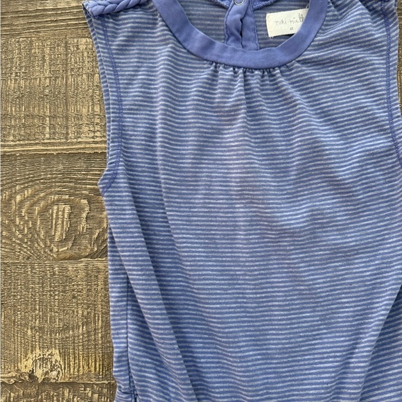 Miki Miette purple stripe romper 4 - Picture 4 of 8